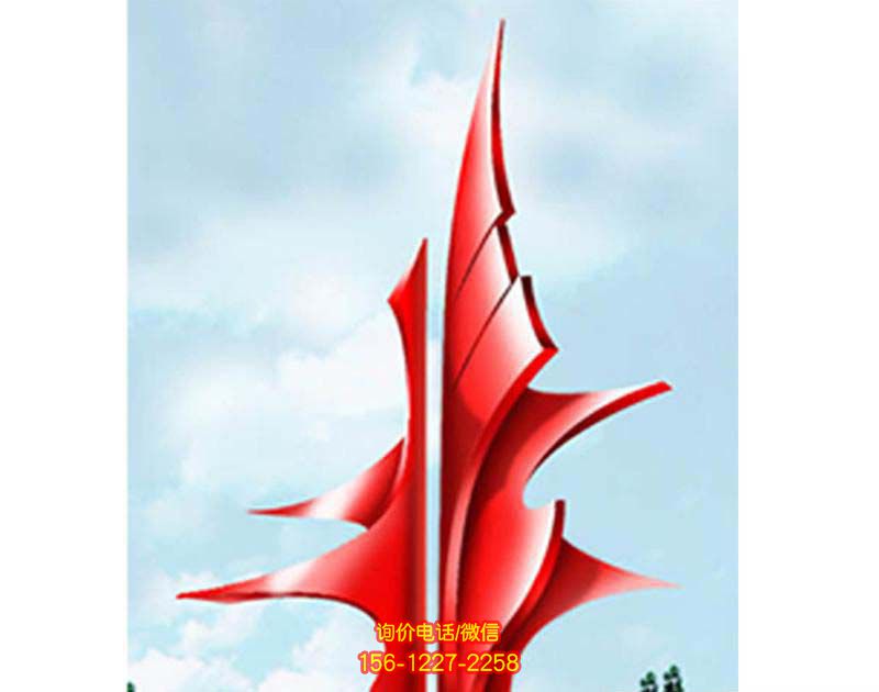 帆船彩繪不銹鋼雕塑，裝點(diǎn)園林廣場(chǎng)