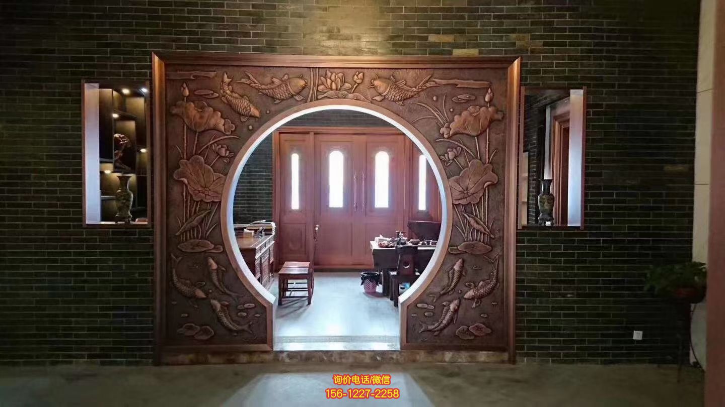 蓮蓮有魚(yú)銅浮雕,室內(nèi)裝飾拱門(mén)浮雕畫(huà) 蓮蓮有魚(yú)銅浮雕,室內(nèi)裝飾拱門(mén)浮雕畫(huà)