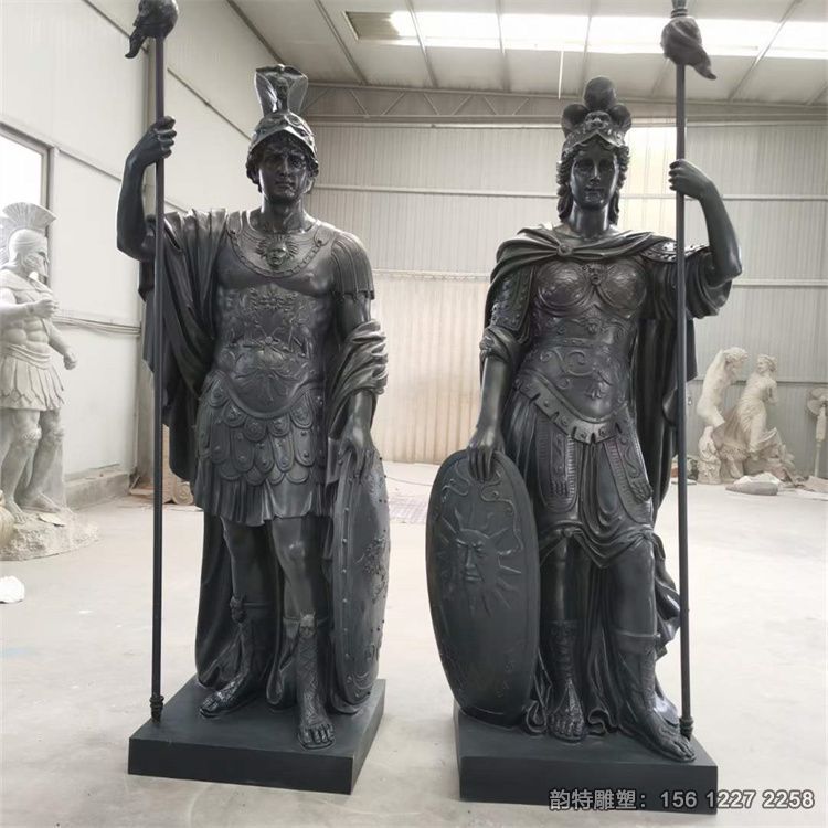 西方羅馬士兵雕塑，歐式站崗士兵雕塑大全