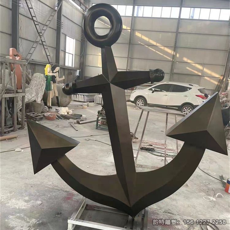 廣場不銹鋼船錨雕塑，加工定做大型雕塑船錨